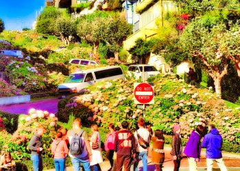 Chơi tàu lượn giữa phố